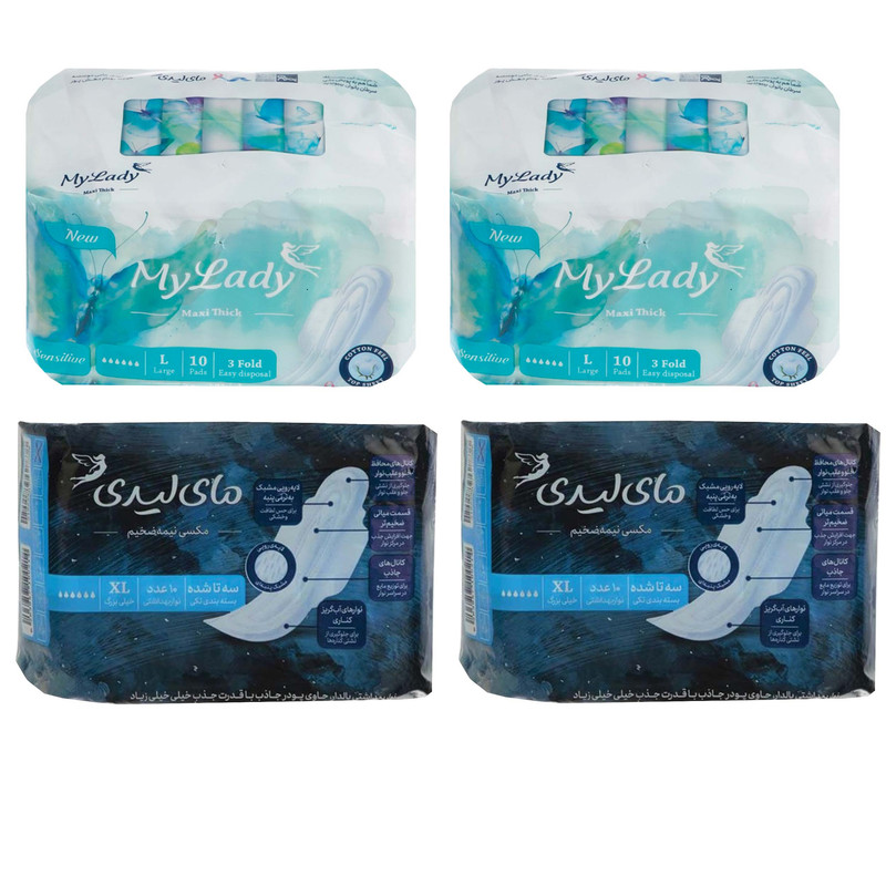 نوار بهداشتی مای لیدی مدل -2-2 maxi مجموعه 4 عددی