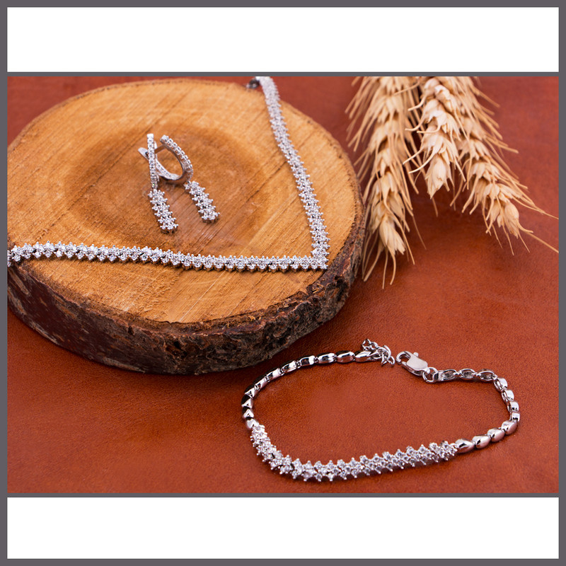 نیم ست نقره زنانه مدل GTA-978