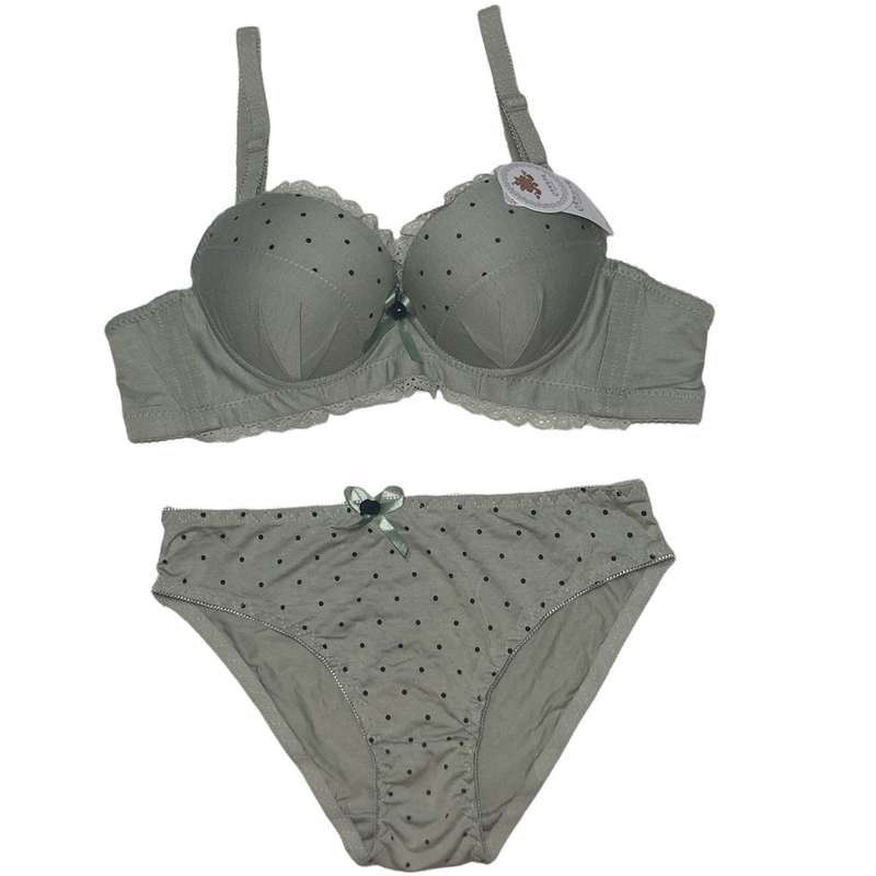 ست شورت و سوتین زنانه مدل خال خالی کد F234