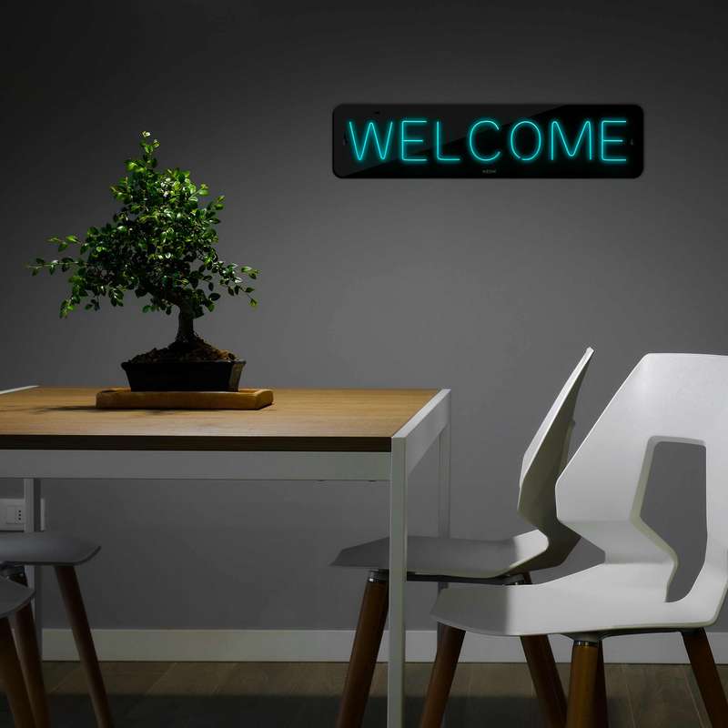 چراغ دیواری نئون دیزاین طرح Welcome-BL_TBL