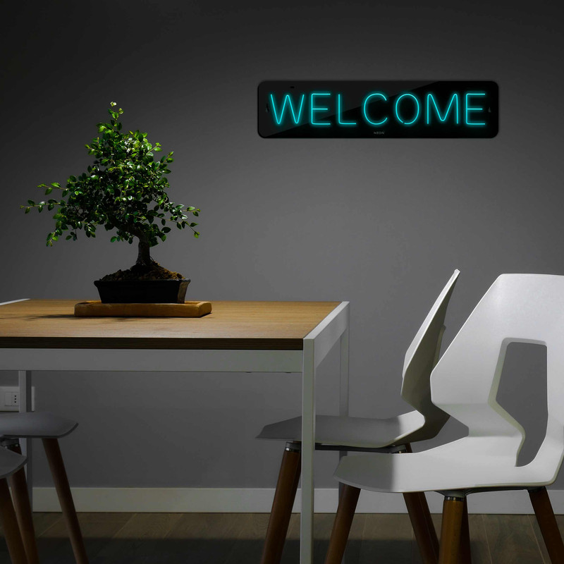 چراغ دیواری نئون دیزاین طرح Welcome-BL_TBL