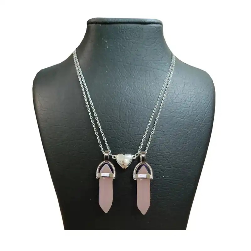 گردنبند مدل قلب مگنتی بسته 2 عددی