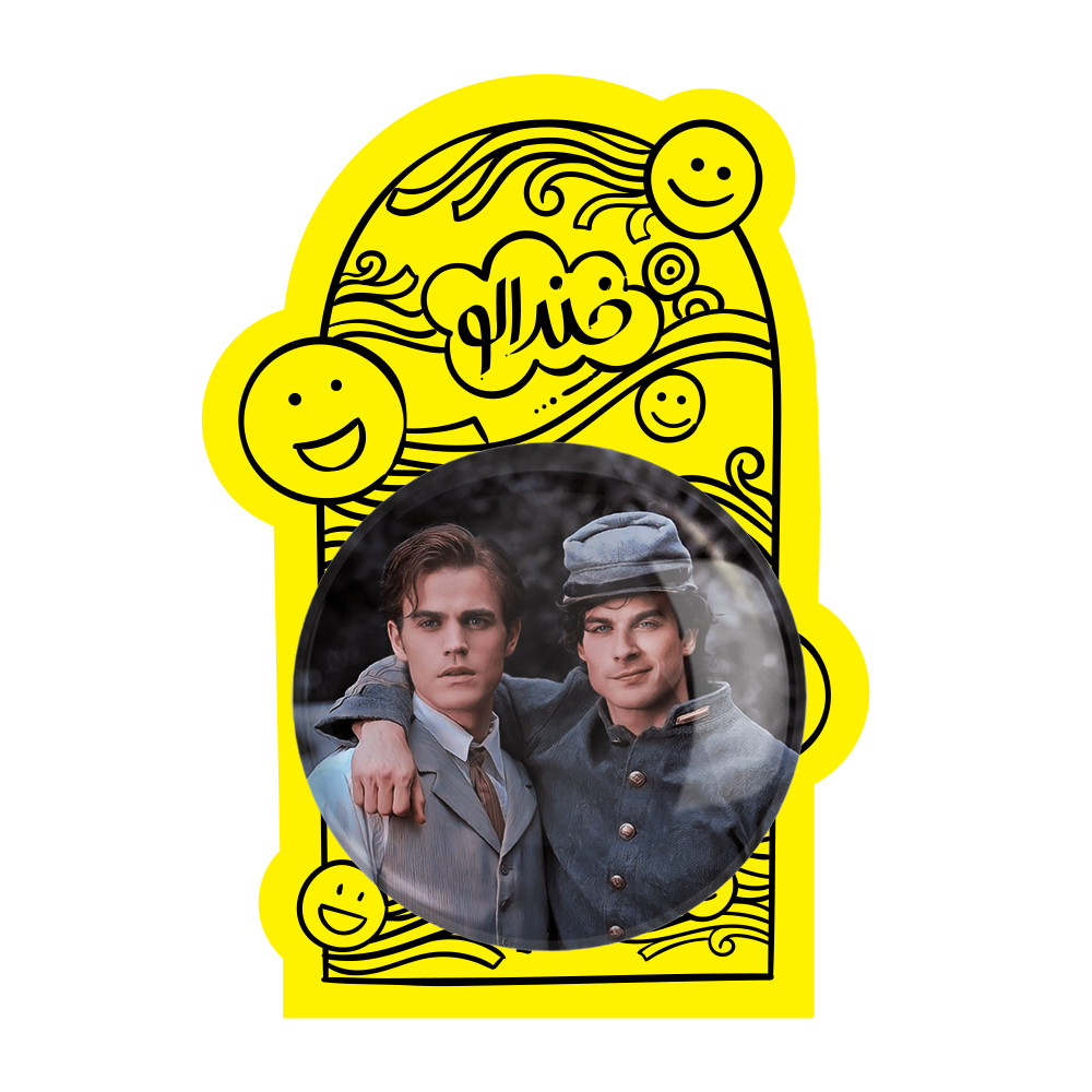 آینه جیبی خندالو طرح خاطرات یک خون آشام The Vampire Diaries مدل تاشو کد 20246