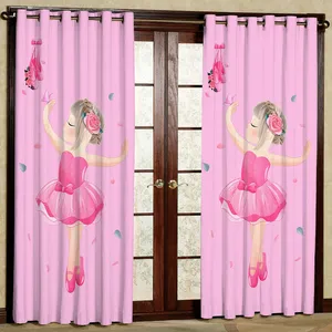 پرده کودک مدل دختر هازان پانچی کد 4816 سایز 140x200 سانتی متر