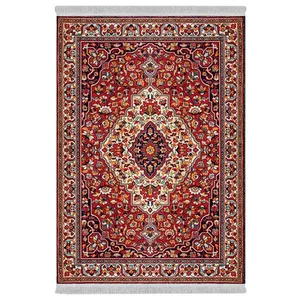 فرش پارچه‌ای دفه مدل فرشینه هازان مخمل طرح فانتزی کد 3397