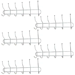 چوب لباسی مدل دیواری ۶ شاخه بسته 5 عددی