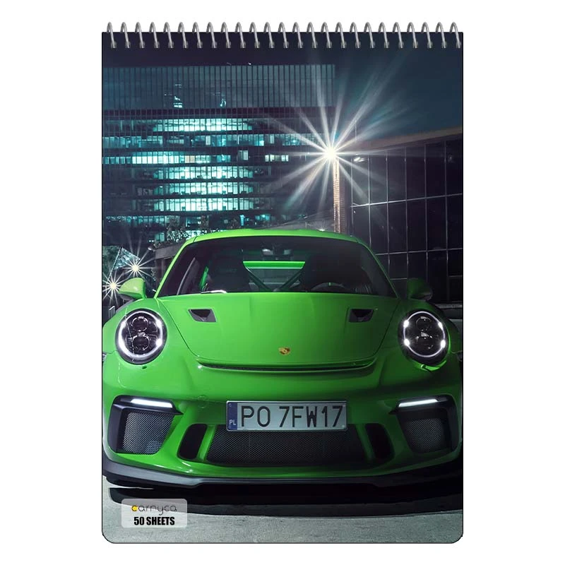 دفتر نقاشی 50 برگ سیمی کارنیکا طرح پورشه Porsche کد 99594