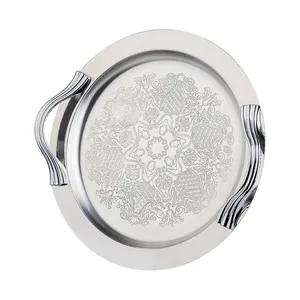 سینی دسته دار مدل دایره ای سایز 32×32 سانتی‌متر