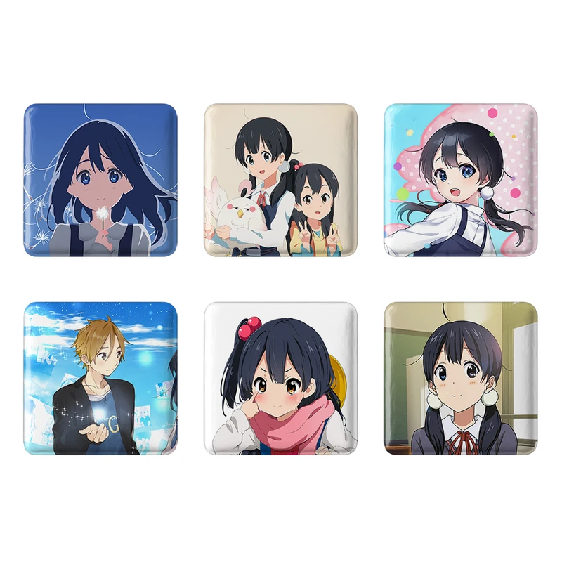 مگنت خندالو طرح انیمه فروشگاه تاماکو Tamako Market کد 1375A مجموعه 6 عددی