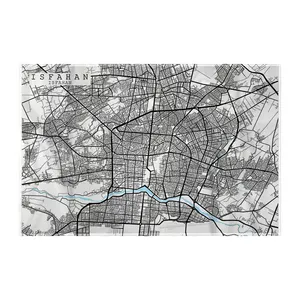 کاغذ کادو ترمه طراحان ایده مدل نقشه شهر اصفهان کد map0503 سایز 57x37 سانتی متر