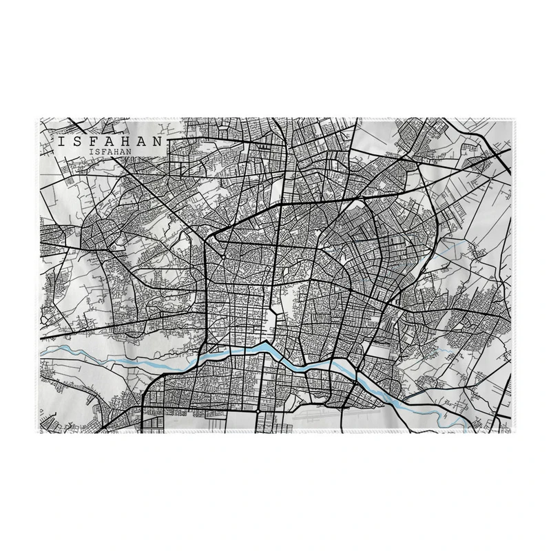 کاغذ کادو ترمه طراحان ایده مدل نقشه شهر اصفهان کد map0503 سایز 57x37 سانتی متر