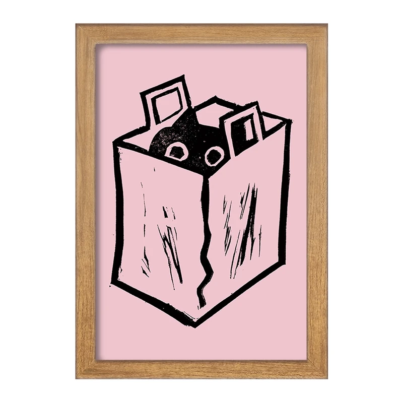 تابلو خندالو مدل گربه بامزه کد 8556