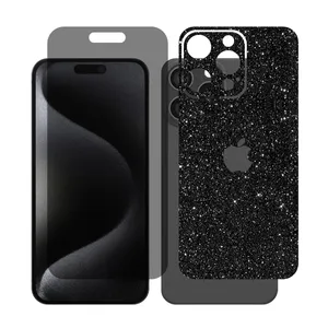 Glass Together model privacy Screen Protector Suitable for Apple iPhone 15 Pro Max Mobile Phone with Back cover sticker