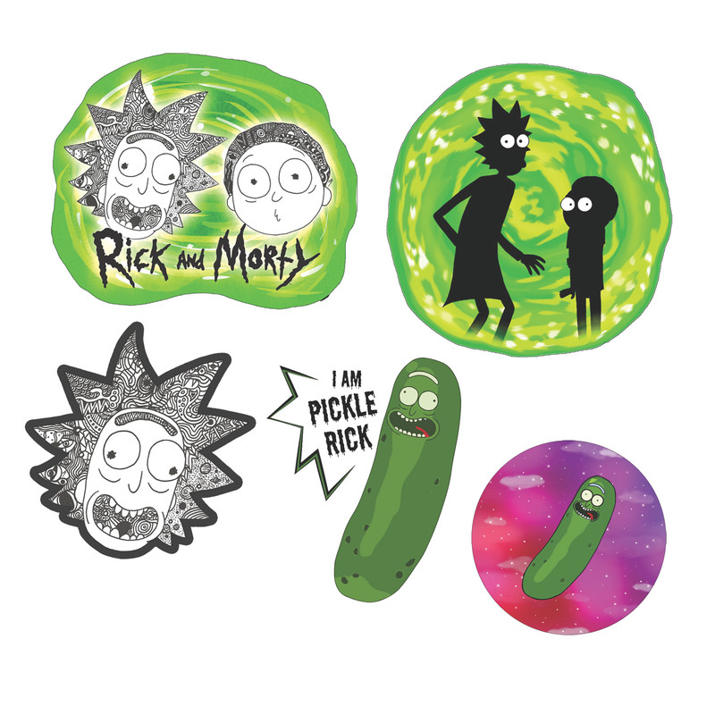 استیکر تزئینی موبایل و تبلت مدل ریک و مورتی کد 1209 مجموعه 5 عددی