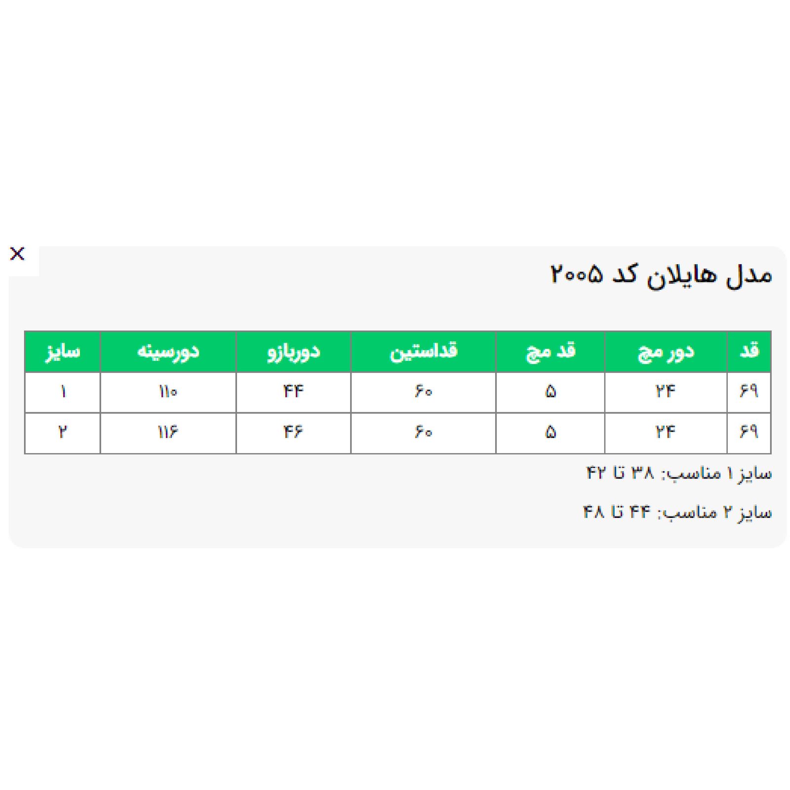 مانتو زنانه السانا مدل هایلان کد 200519 -  - 7