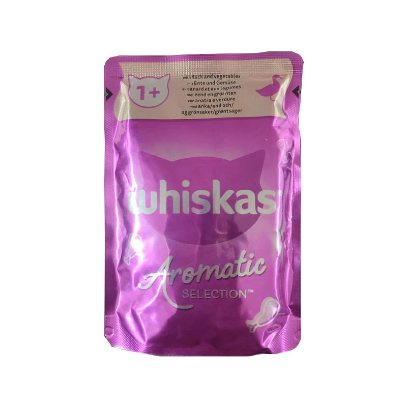 پوچ گربه بالغ ویسکاس مدل Aromatic Selection in Gravy طعم اردک وزن ۸۵ گرم