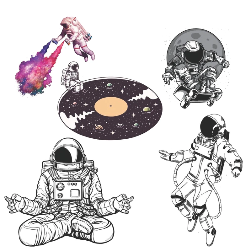 استیکر لپ تاپ طرح فضایی کد 2901 مجموعه 5 عددی