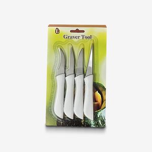 چاقو مدل میوه آرایی و حکاکی مجموعه 4 عددی