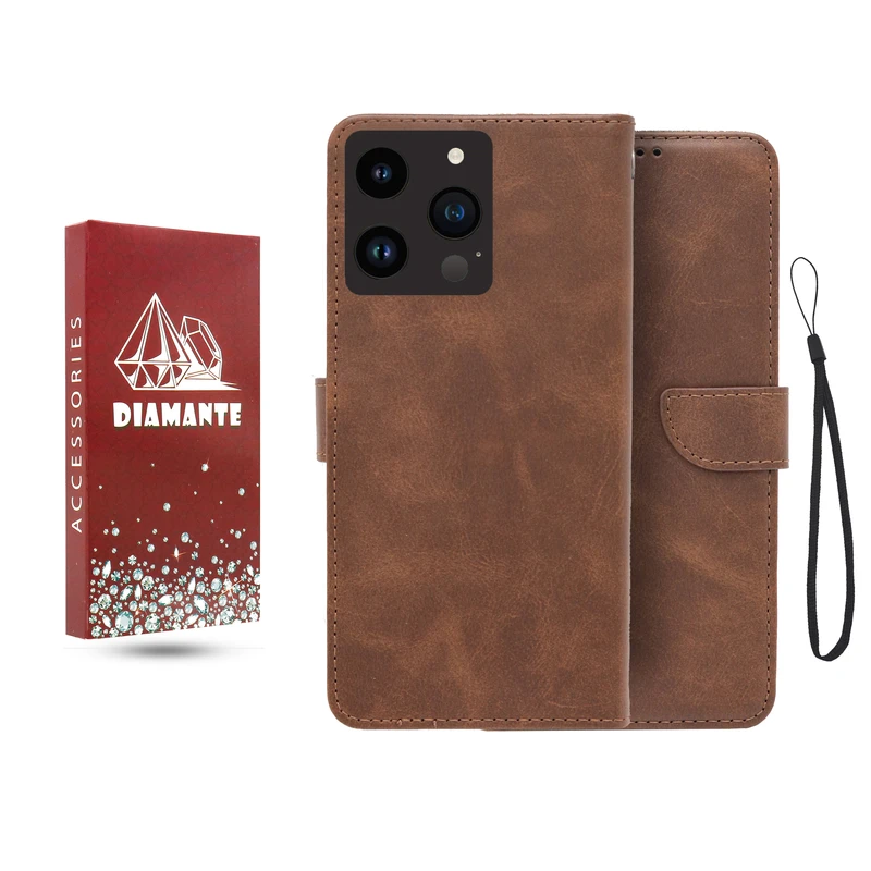 کیف کلاسوری دیامانته مدل جاکارتی بنددار مناسب برای گوشی موبایل اپل iPhone 12 Pro Max به همراه بند آویز