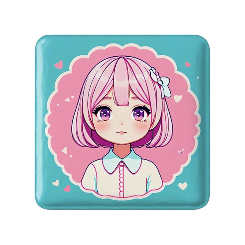 مگنت خندالو طرح دخترانه (Girlish) مدل مربعی کد 36890