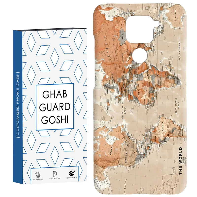 کاور قاب گارد گوشی طرح نقشه کد Dimo-081 مناسب برای گوشی موبایل شیائومی Redmi Note 9 