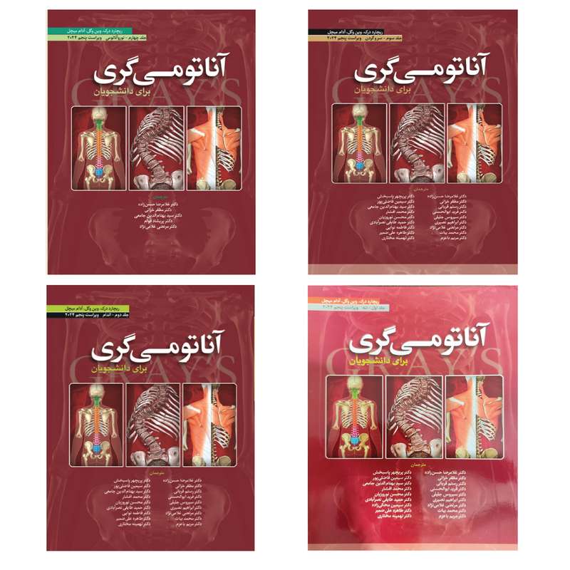 کتاب آناتومی گری برای دانشجویان 2024 اثر جمعی از نویسندگان انتشارات ابن سینا 4 جلدی کتاب آناتومی گری برای دانشجویان 2024 اثر جمعی از نویسندگان انتشارات ابن سینا 4 جلدی