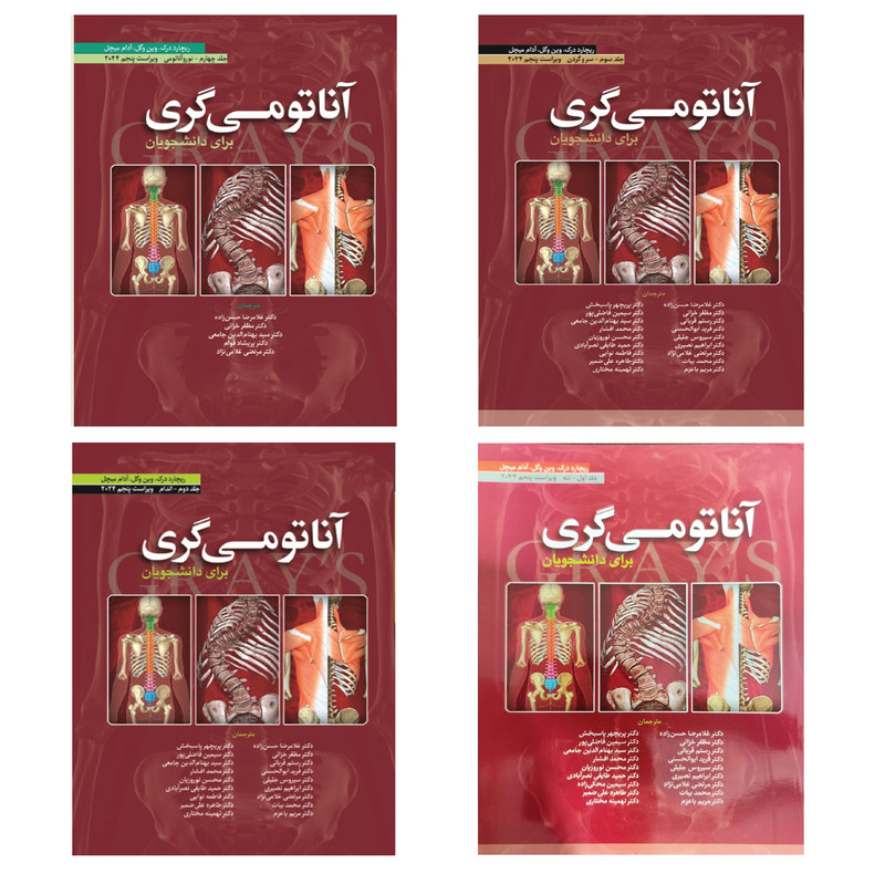 کتاب آناتومی گری برای دانشجویان 2024 اثر جمعی از نویسندگان انتشارات ابن سینا 4 جلدی کتاب آناتومی گری برای دانشجویان 2024 اثر جمعی از نویسندگان انتشارات ابن سینا 4 جلدی