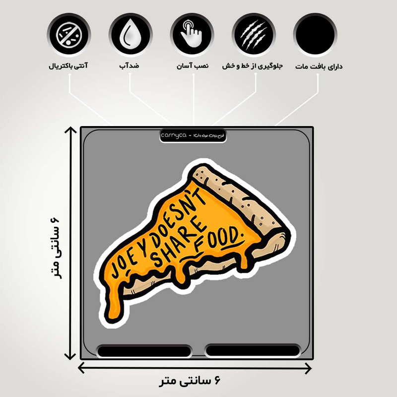 استیکر لپ تاپ کارنیکا طرح فرندز جویی مدل Friends-joey-2222019 مجموعه 2 عددی