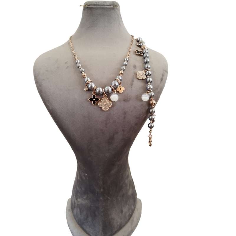 نیم ست زنانه کلیو مدل مروارید 2