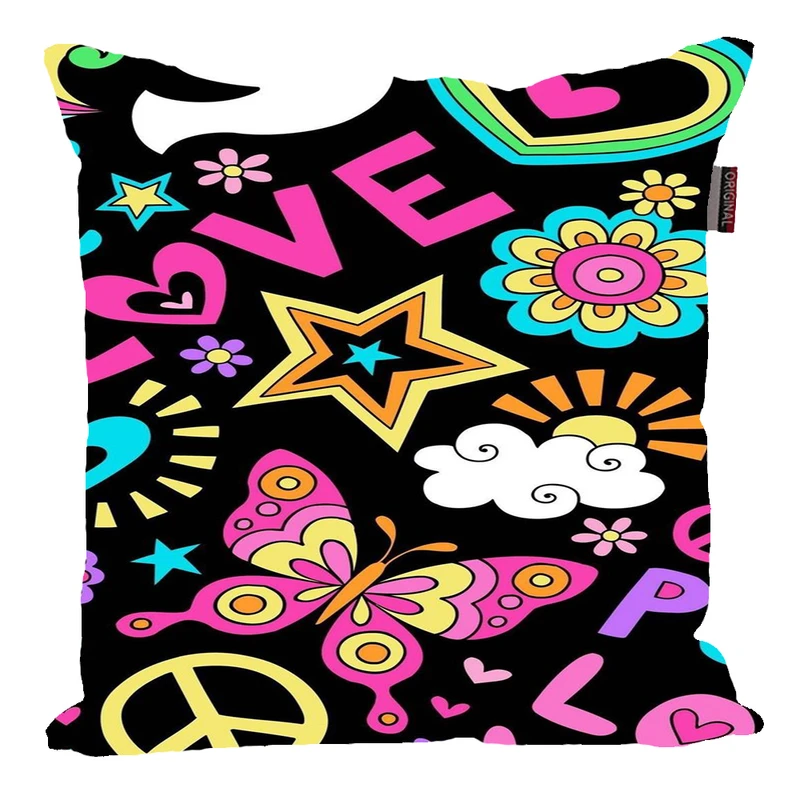 کوسن پاد آفرین مدل فانتزی طرح قلب و ستاره کد P39