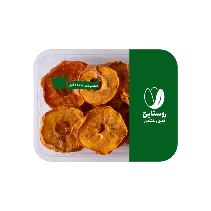 خرمالو خشک ورقه ای روستایی - 500 گرم