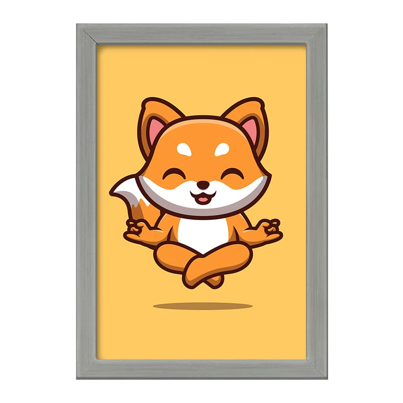 تابلو خندالو طرح حیوانات بامزه روباه کد 29447