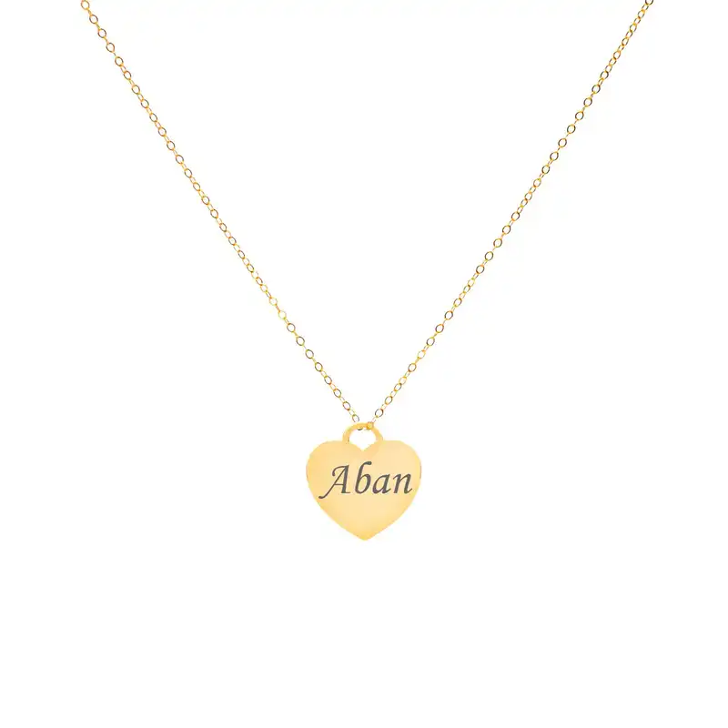 گردنبند طلا 24 عیار زنانه لیردا مدل اسم آبان