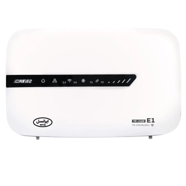 عکس شماره 5 : مودم 4g ایرانسل مدل tf-i120 e1 با فناوری lte cat 12، سرعت دانلود 600 مگابیت بر ثانیه، آپلود 100 مگابیت بر ثانیه، وای فای دوبانده 2.4 و 5.8 گیگاهرتز، پشتیبانی همزمان 50 کاربر، چهار پورت اترنت، مناسب استفاده خانگی و اداری