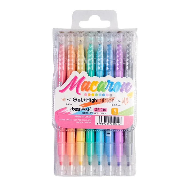 ماژیک علامت گذار مدل Macaron بسته 8 عددی