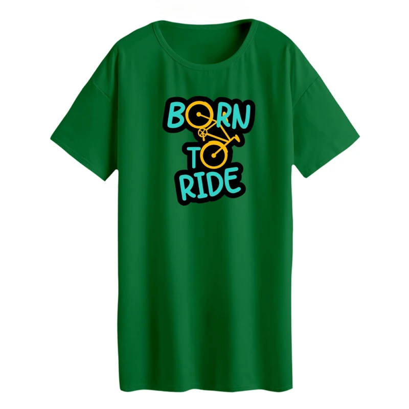 تی شرت لانگ زنانه مدل دوچرخه کد ۸