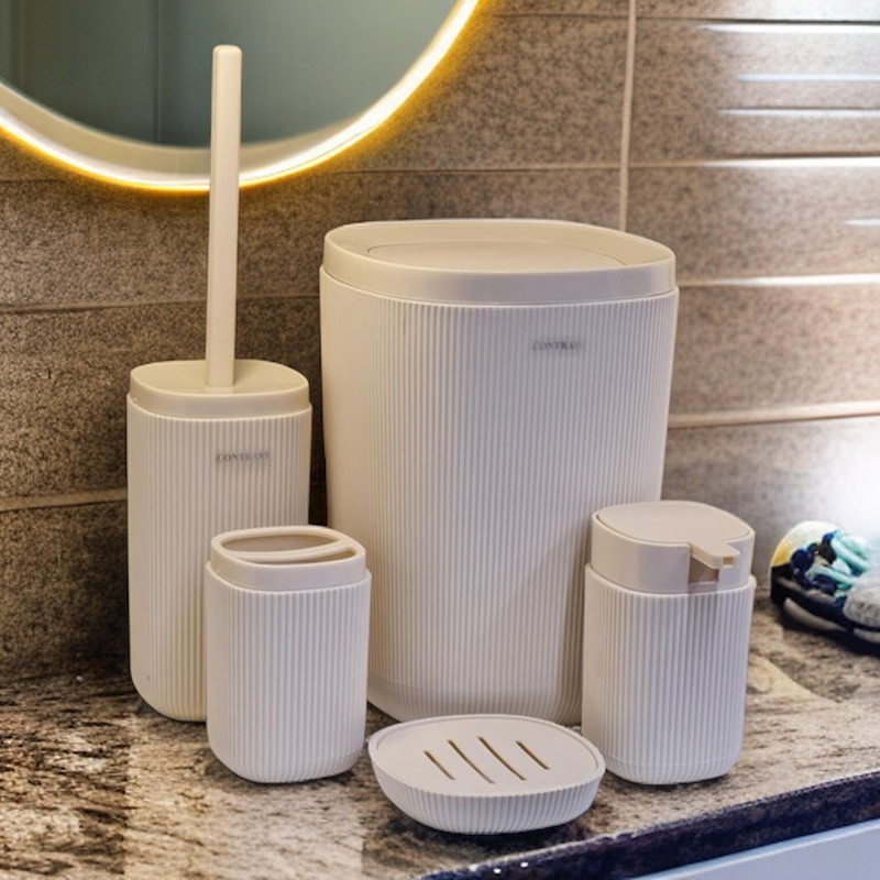 ست سرویس بهداشتی 5 پارچه مدل شیاردار روما