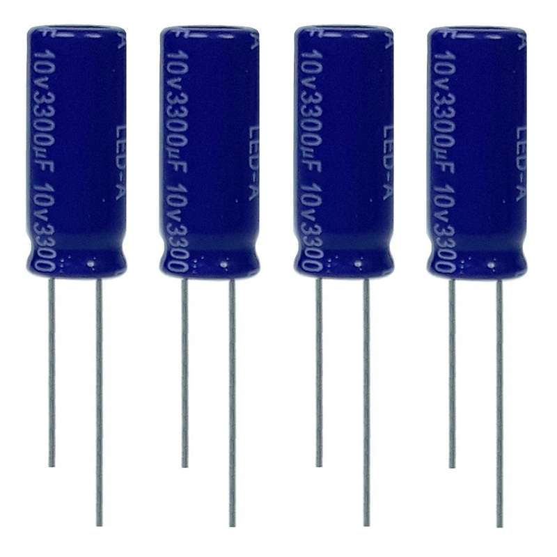 خازن الکترولیت 3300 میکروفاراد 10 ولت آکسبوم مدل TEC-33210 بسته 4 عددی