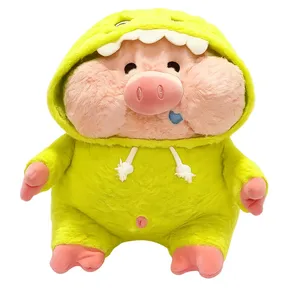 عروسک مدل خوک لباس دایناسوری ارتفاع 30 سانتی متر