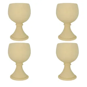 لیوان سفالی خام مدل کروی مجموعه چهار عددی