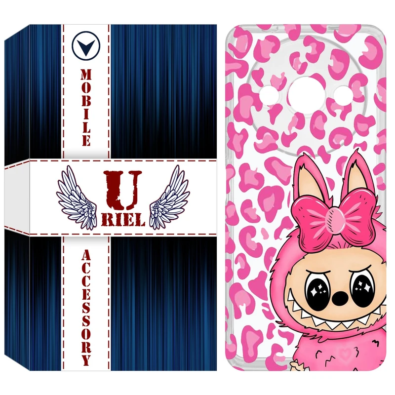 کاور یوریل قاب مدل Clear کد 107 طرح لبوبو Labubu مناسب برای گوشی موبایل شیائومی Redmi A3 / A3x