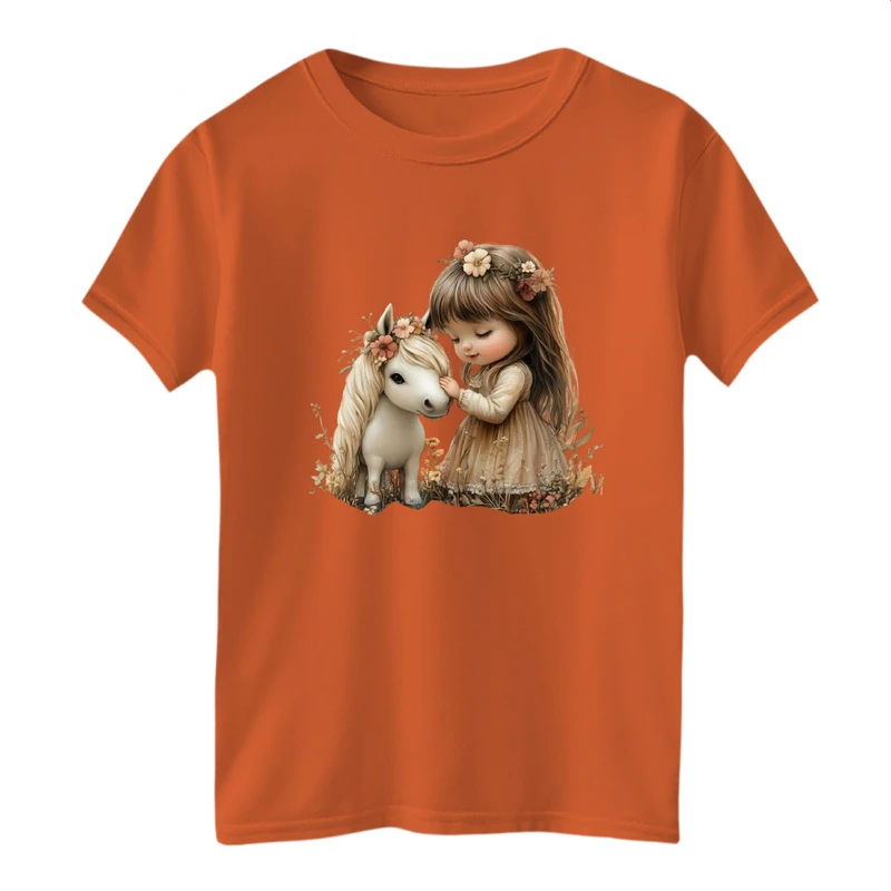 تی شرت آستین کوتاه بچگانه مدل دخترک کد 8