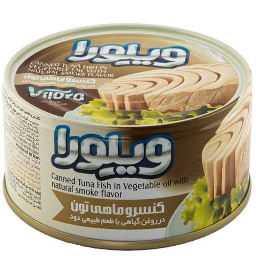 کنسرو ماهی تن در روغن مایع گیاهی با طعم طبیعی دود ویلورا -180 گرم