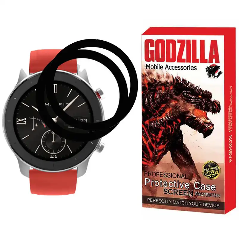 محافظ صفحه نمایش گودزیلا مدل G-PMMA مناسب برای ساعت هوشمند امیزفیت GTR 42 mm بسته 2 عددی