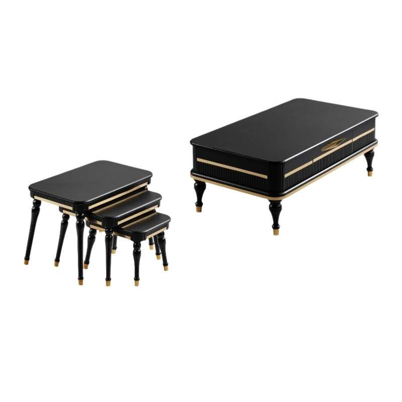  میز پذیرایی گالری چوب آشنایی مدل BL-658 مجموعه 4 عددی