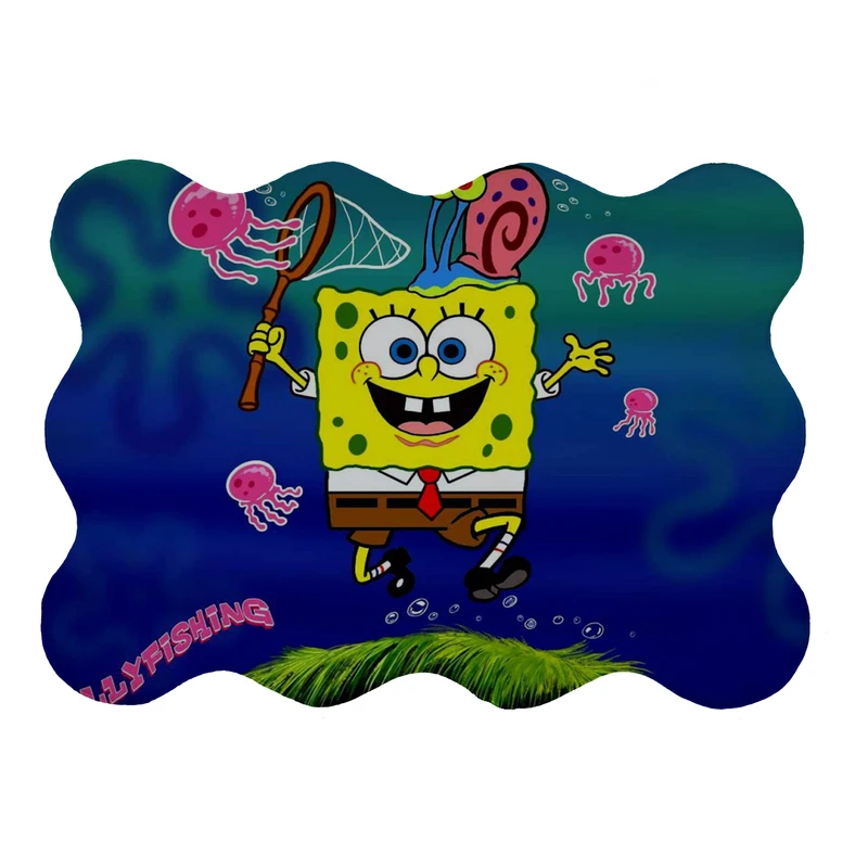 پادری مدل دالبر طرح باب اسفنجی کد 8553 سایز 80x110 سانتی متر