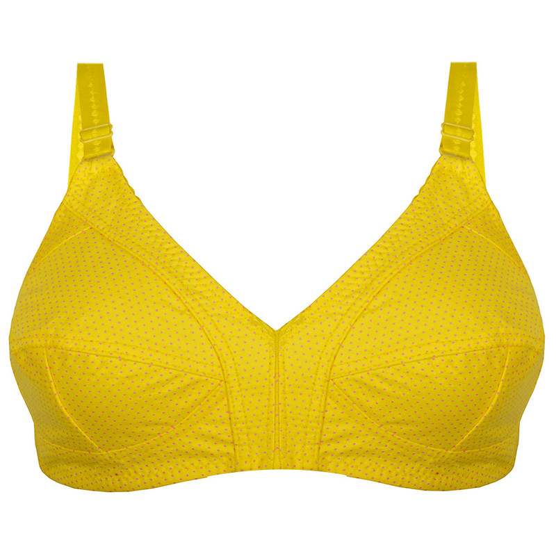 سوتین زنانه پرجامدا مدل 355011410 نخی خالدار رنگ زرد