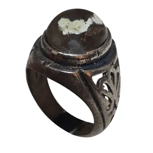 انگشتر نقره مردانه مدل عقیق سلیمانی حجرالمراد هزارچشم ASH211195