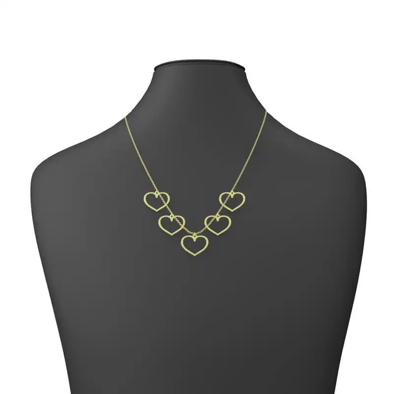 گردنبند طلا 18 عیار زنانه مدوپد مدل قلب کد RNA17527