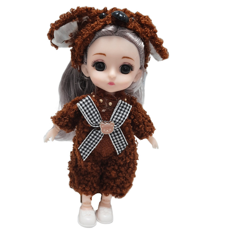 آویز عروسکی مدل مفصلی طرح لباس خرس